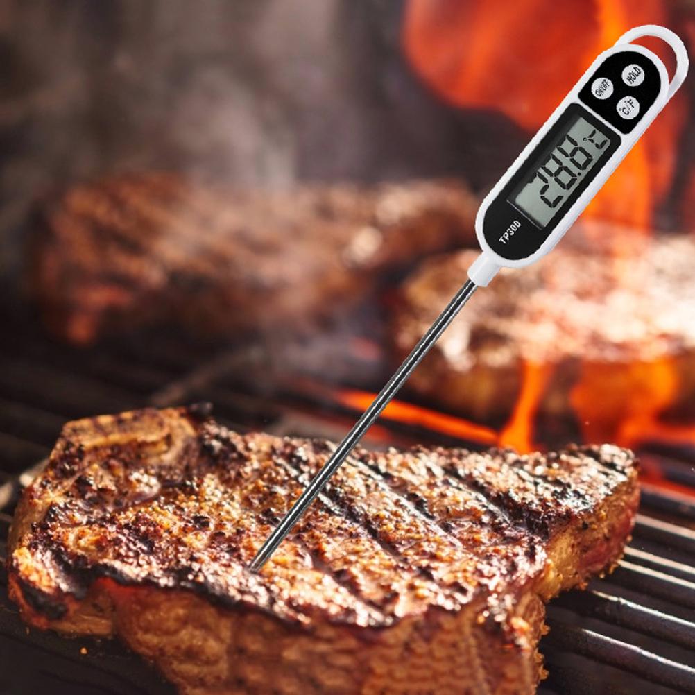 Elektronisk mattermometer Kök Matlagning Direktavläsning Digital termometer För Kött Vatten Olja Mjölk