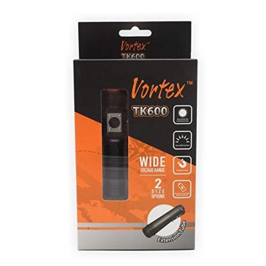 Vortex TK600 Rechargeable Magnetic End Cap Dimmable CREE LED Expandable EDC Flashlight with Magnetic End Up to 600 Mini USB Outdoor Survival