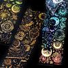 Laser Gold Starry Night PET Stickers for DIY Journals