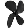 4 Blades Fireplace Fan Blade Stove Fan Blades Replacement Parts Home Stove AccessoriesBlack