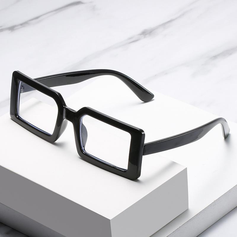 New Plain Anti-Blue Transparent Glasses Retro Literary Jelly Flat Glasses Can Be Equipped With Myopia Glasses Frame Tide