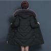 Solide Großer Pelzkragen Winterjacke Damen Mit Kapuze Verdickt Baumwolle Warme Mäntel Lady Reißverschluss Gepolsterte Jacke Mittellang Oberbekleidung Mäntel 7XL