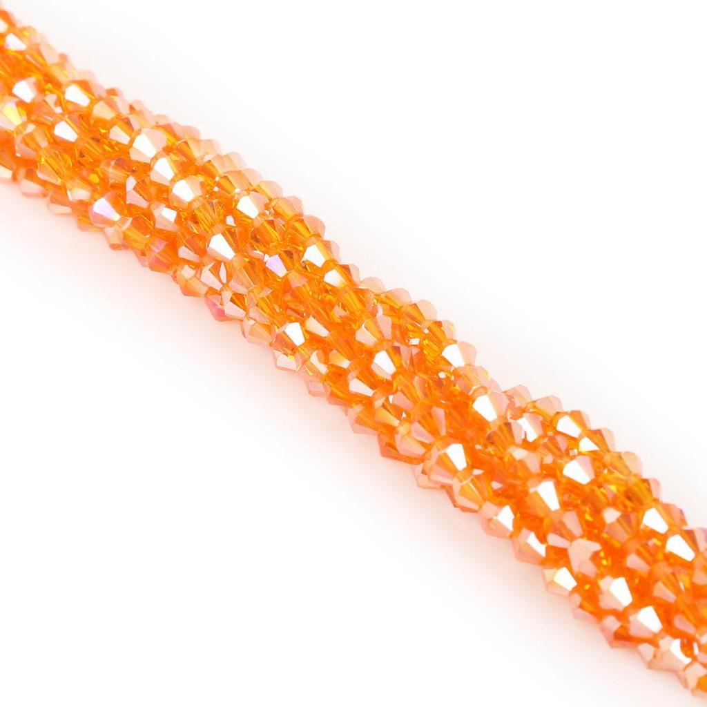 4mm Rhombus Glass Crystal Beads for DIY Jewelry Making