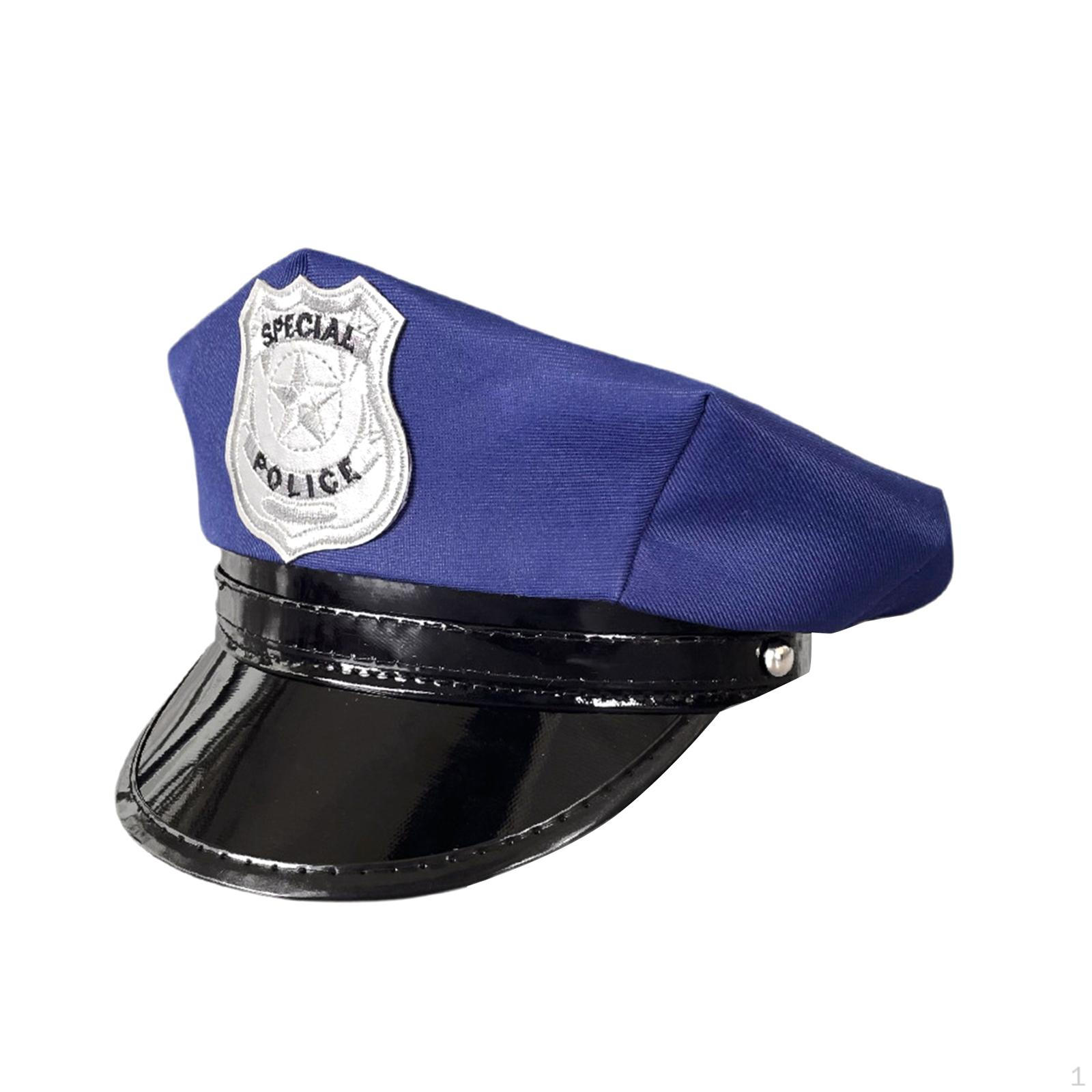 Детская полицейская шляпа Фото реквизит Коп для переодевания Хэллоуин Праздник Dark Blue