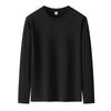 Men's Solid Color Long-Sleeved T-Shirt Men Loose O-Neck Large Size Bottoming Man T Shirt Cotton Tops Tees