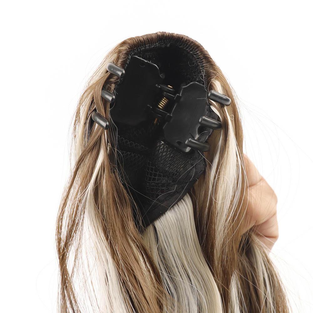 Long Wave Hair Ponytail Extension Mini Claw Clip In Ponytails Hairpiece for Daily Use Unique Chic Eye Catching Style