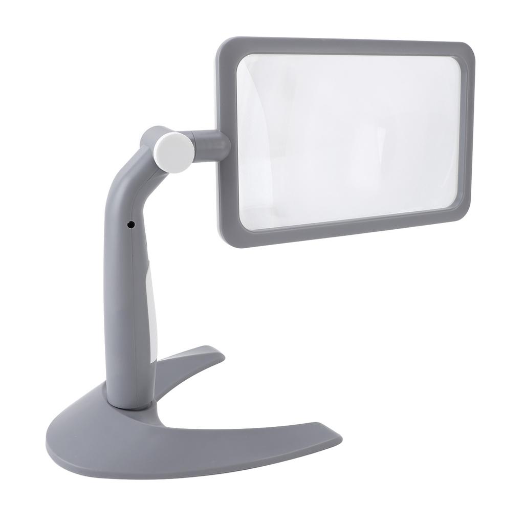 Lupe mit Lichtständer 48 LEDs 2,5-fache Drehung 3 Farbtemperaturen Lupe zum Lesen für Senioren Niedrig