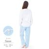 SAZAC Cinnamoroll Long Sleeve Pajama Set and Jersey Cotton Loungewear Women's (Top Bottoms), (Sax/L/SAN1698)
