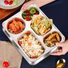 Rectangular Divided Dinner Tray with Lid Lunch Container Odorless Divided Lunch Box  Picnic