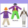 La Fabbrica di Cioccolato Halloween Willy Wonka Oompa Costume Cosplay Abito da Esibizione