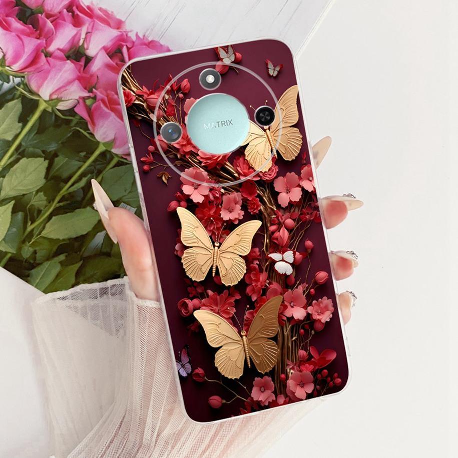 6.8" Case For Honor X9c Smart 5G Cover Cool Fashion Dragon Lion Wolf Cartoon Soft Silicone Phone Cases For HonorX9c Smart Bumper