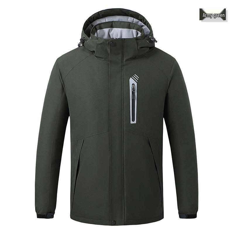 Heated Fleece-Lined Windbreaker for Men & Women - USB Charging, Warm Outdoor Mountaineering Jacket