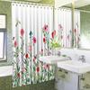 Floral Shower Curtain Waterproof Fabric Flower Plant Shower Curtains for Bathroom Decor Set Home Hotels Machine Washable Spring