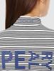 PEARLY GATES Short Sleeve Inner Striped White x Dark Size Size 031 Women's Shirt, 8-Piece Stretch, Navy, 055-3267606, (Size Small)