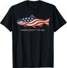 250 America Years 1776 2026 Fishing USA Flag 250th Birthday T-Shirt