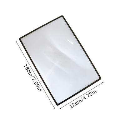 Lupa A5 de página completa, lupa de hoja grande, lupa de página de libro, lupa ultrafina de 3 aumentos