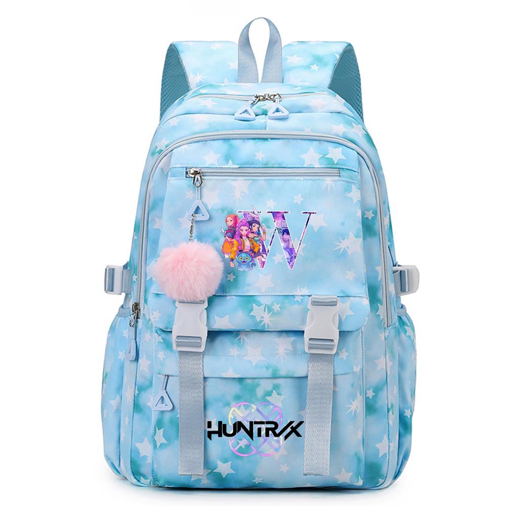 Cartoon 26 English Letters Backpack Large Capacity Bookbag Laptop Unisex Student Boy Girl School Bag Large Capacity Travel Outdoor Bag Gift