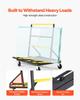 Drywall Cart Dolly, 816 Kg Load Capacity, Steel Panel Dolly with 4 Swivel Casters & Expandable Deck, Foldable Panel Truck Cart with Tie-Down Strap for