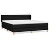 3126895 vidaXL Lit à sommier tapissier avec matelas Noir 160x200 cm Tissu