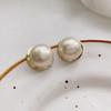 European American Exaggerated Big Pearl Stud Earrings For Women Light Luxury High-end Personality Versatile Fashion Jewelry Gift