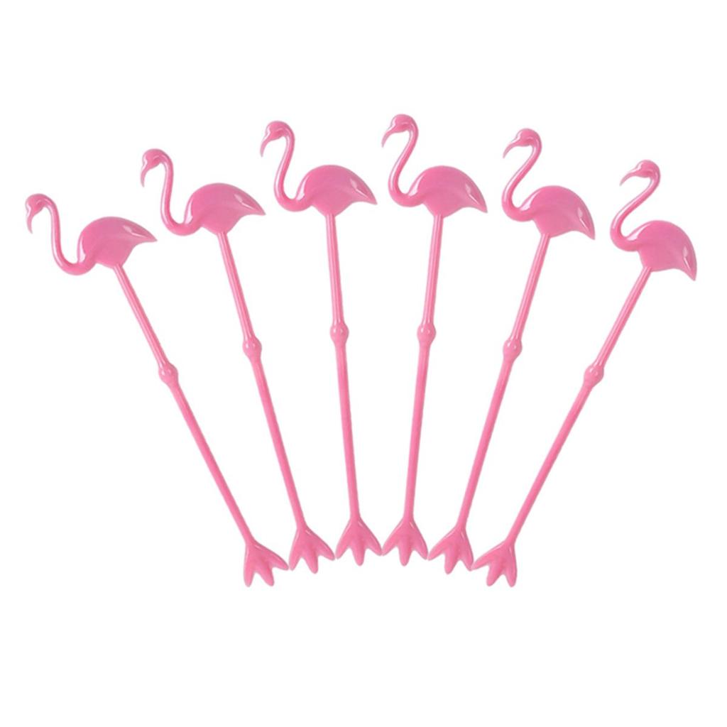 Hawaiian Tropical Flamingo Cactus Swizzle Sticks Coffee Stirrer Mixing Sticks Cocktail Tool