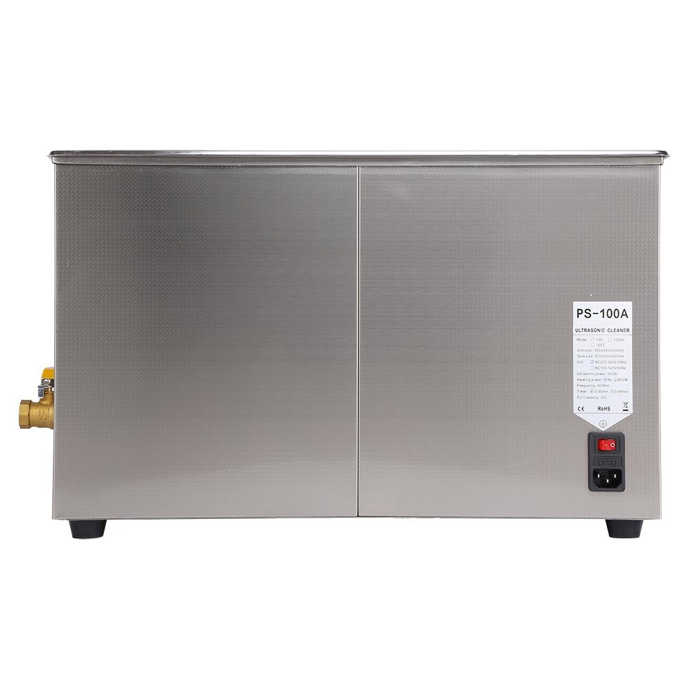 Stainless Steel Digital Industrial Heated Ultrasonic Cleaner Tank w  Timer  30L