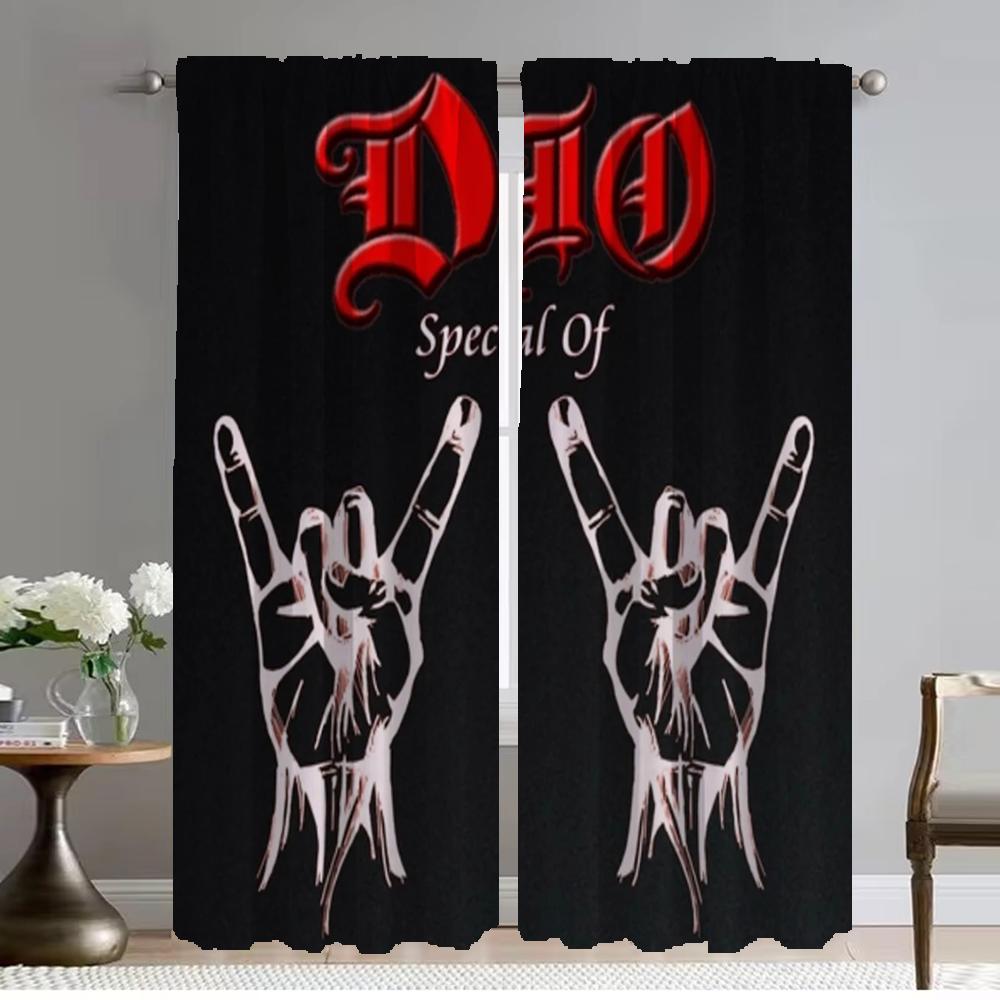 Curtains for Bedroom Rock-DIO Window Curtain for Room 2 Panel Shades Partition Home Interior Curtains Halloween Decoration Child