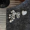 Luxury Temperament Full Zircon Bows Waterdrop-shaped Pearl Tassels Brooches for Women High-end Suits Corsage Pins Jewelry Gifts
