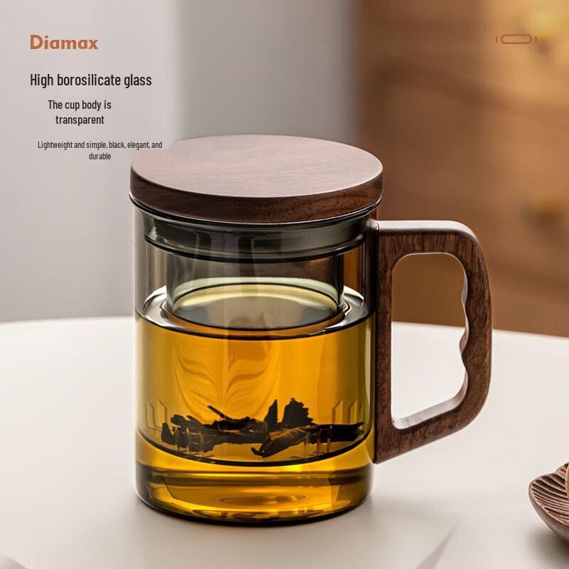 

Yihucha Light Luxury Borosilicate Glass Tea Infuser Cup