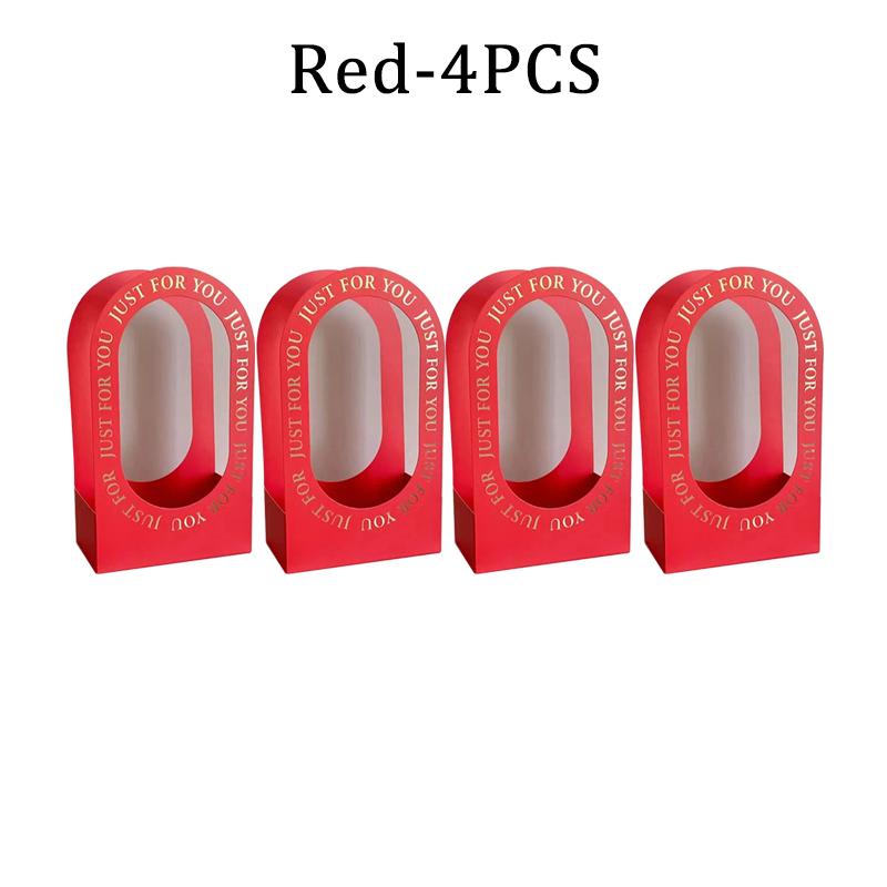 Simple Hollow Hand-Held Flower Basket Paper Flower Bouquet Floral Arrangement Carton Packaging Box Decoration Supplies