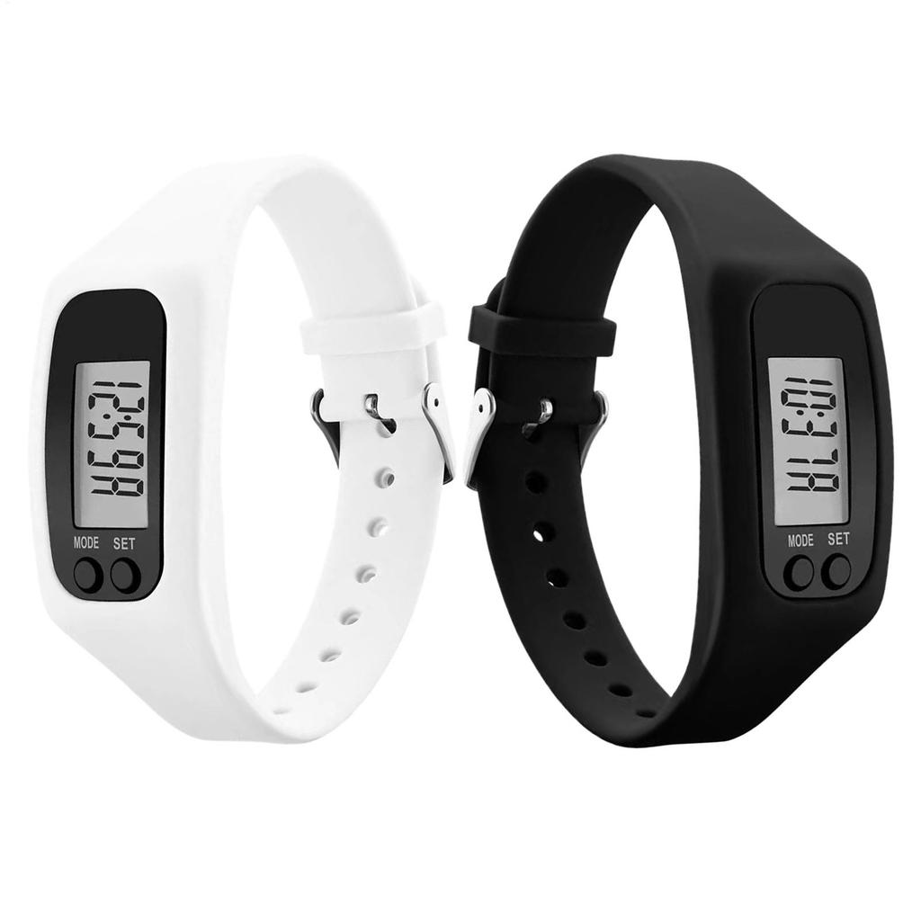 LED Pedometer Bracelet Wrist Calorie Counter 12/24H Time Display Step Counter Watch for Outdoor Sports Fitness Daily Travel