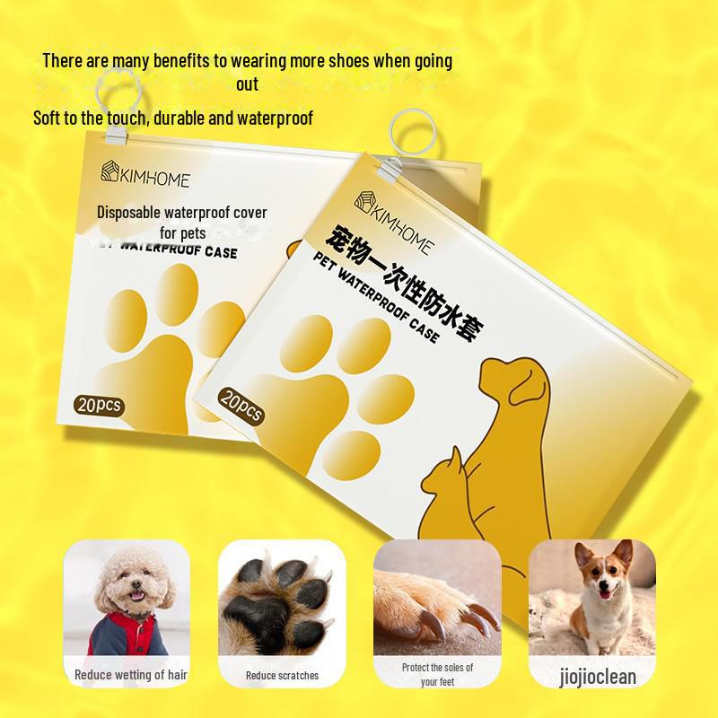 

Водонепроницаемые одноразовые бахилы для собак - антигрязные носки для щенков во время прогулок Large (35-70 lbs)