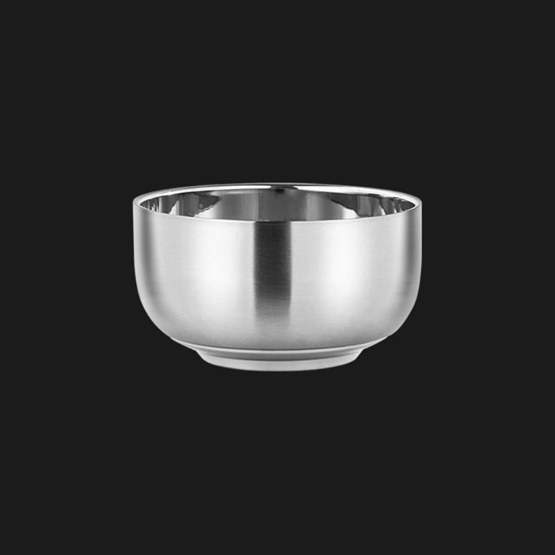 Insulated Bowl Dishwasher Safe Salad Bowl Stainless Steel Bowl 12cm Diameter Double Layer Enjoy Hot or Cold Soups
