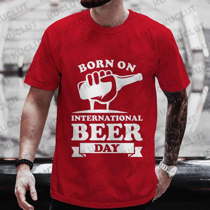 Men's T-shirts Beer DAY Graphic T Shirts Friends Bachelor Party Tops Drinking Team Tees Matching Outfit Streetwear Y2k Clothes