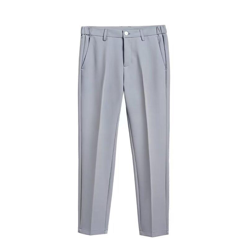 New Korean version of small trousers men's suit pants spring and autumn and summer drape men's pants slim straight casual long pants trend