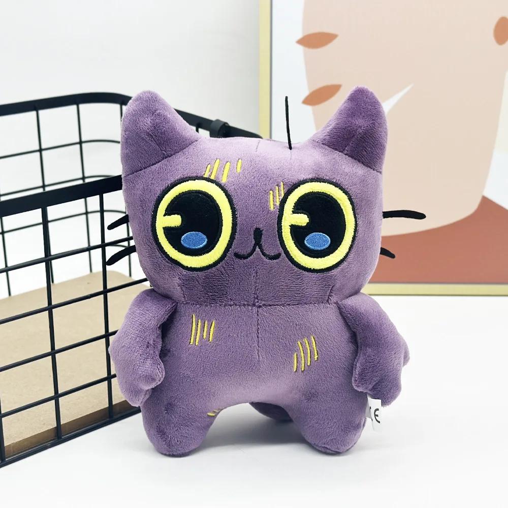 Peluche Gatto Occhi Grandi Tostada 22cm Giocattolo di Peluche Accessori Kawaii Animali di Peluche Giocattolo Morbido Regalo di Compleanno Halloween Natale