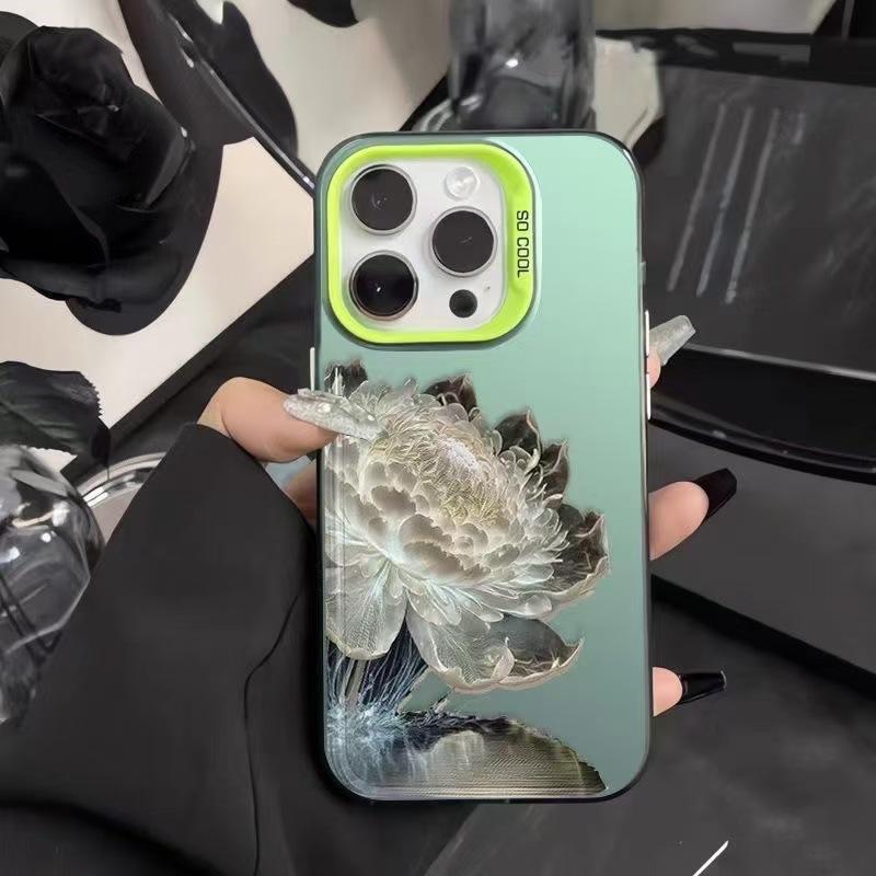 The new white lotus is suitable for iphone17 mobile phone case Apple 15promax/14 anti-drop 13pro12 Europe and America 16