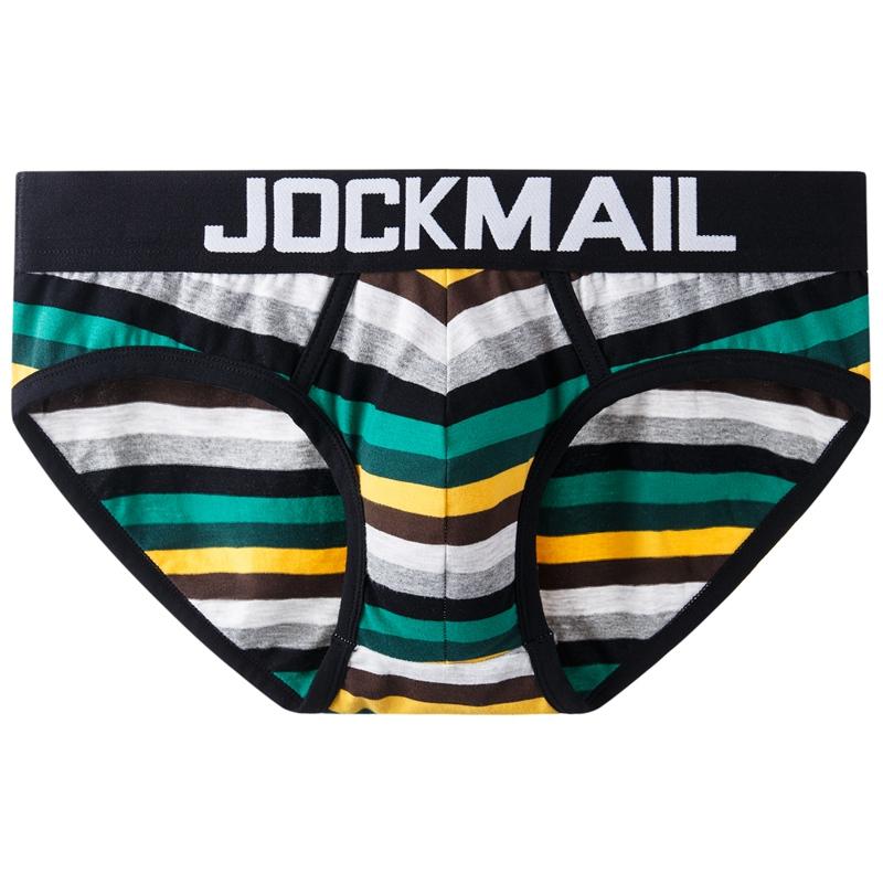 Kalsonger JOCKMAIL Mode Randigt Tryck Regnbågsfärg Herrunderkläder Låg Midja Sport Andningsbara Shorts Vardaglig Casual Hem Underbyxor