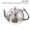 Tetera de Vidrio Resistente al Calor para Cocina de Inducción Horno Electromagnético Olla con Filtro Multifuncional Hervidor para Estufa de Gas Juego de Té