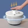 Wape Large Capacity Multifunctional Manual Salad Spinner Kitchen Press Vegetables and Fruits Dehydrator PS Food Contact Safe