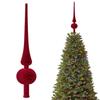 Festival Plastic Flocking Star Tree Toppers Tapered Tip Decoration Child Safe Portable for Christmas Setups X3UC