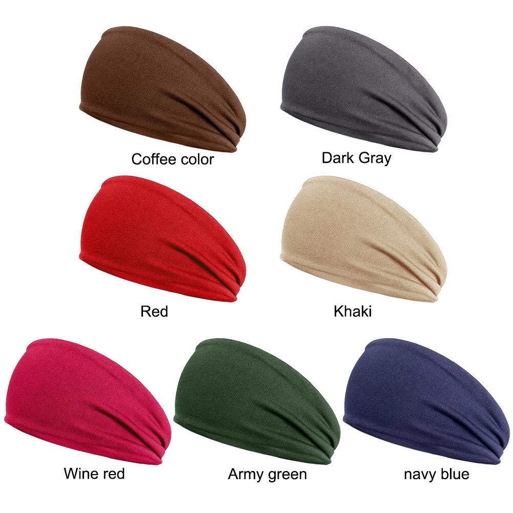 Men Women Sports Headband Porosity Running Quick-Drying Headband Fitness Sweatband Yoga Headband for Jog Basketball Running