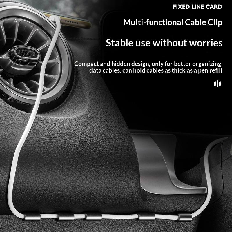 Mini Self-Adhesive Wire Clips 6/12Pcs Car USB Cable Holder Multi-Functional Fixing Clamp Auto Interior Organizer