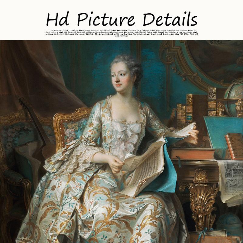 Madame Pompidou Beautiful Classic Canvas Painting Posters and Prints Scandinavian Wall Art Picture for Living Room Home Decor