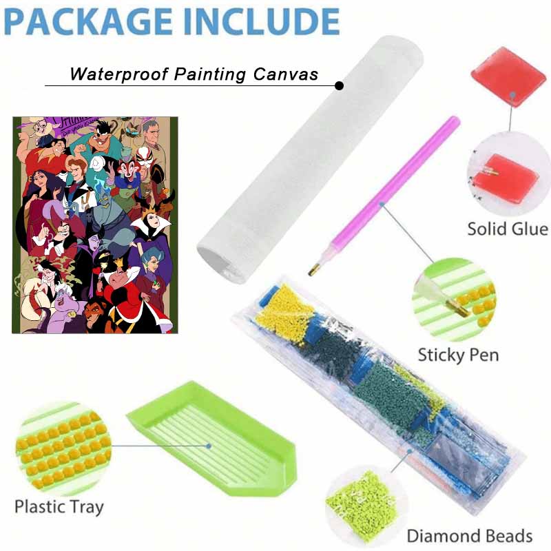 Disney Diamond Painting Kit Classic Disney Villains Style Home Decor Craft Perfect Gift Idea Diamond Art