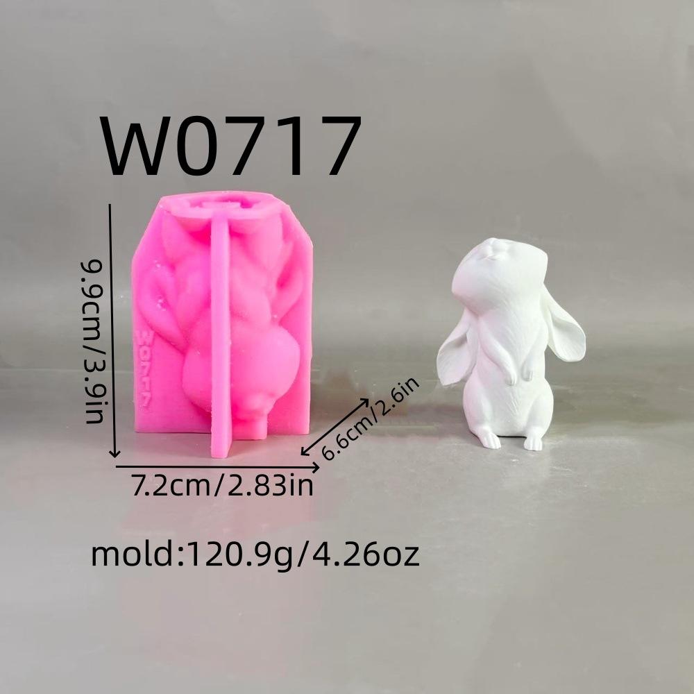 Cute Rabbit Candle Silicone Mold Easter Bunny Aromatherapy Resin Mold DIY Handmade Candle Soap Making Home Craft Ornament Gifts