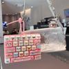 Clear Key Sounds Keyboard Keychain Pressable Keys Keyboard Toy  Gifts