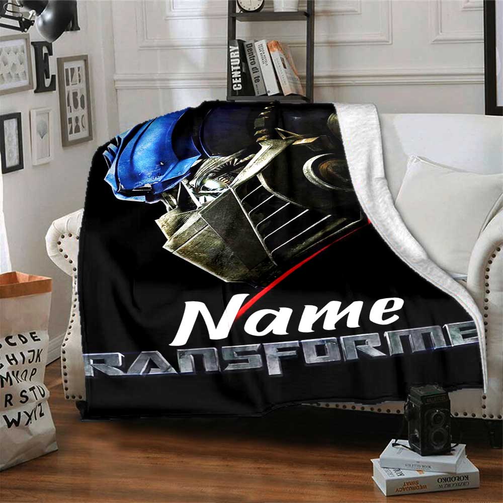 Love Transformers (20) Customize Your Name Blanket Cozy Personalized Blanket Soft & Cozy Great for Home Decor Chair Picnics Living Room