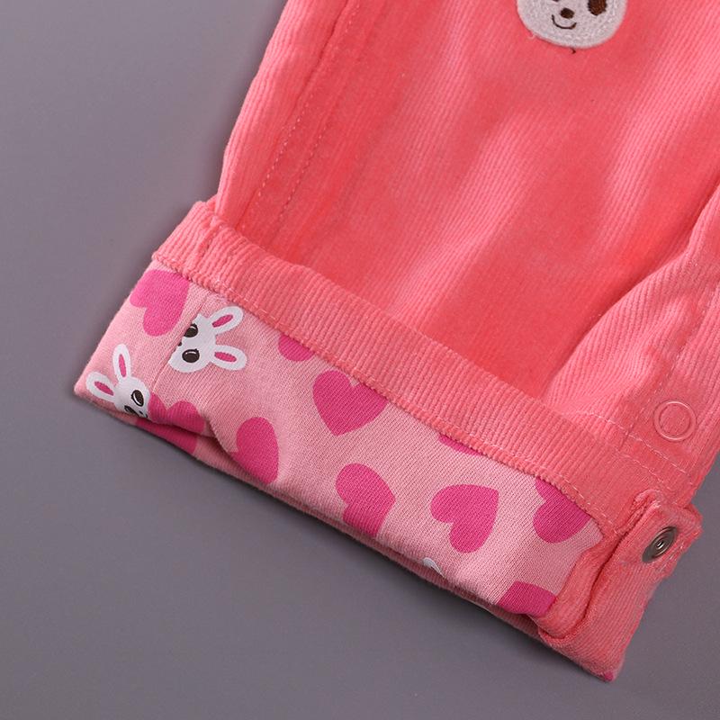 Children's Cartoon Five Bears & Rabbits Denim Overalls for Spring/Autumn