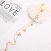 Foot Beach Model, Double-Layer Retro Anklet, Diamond-Encrusted Small Dragonfly Anklet.